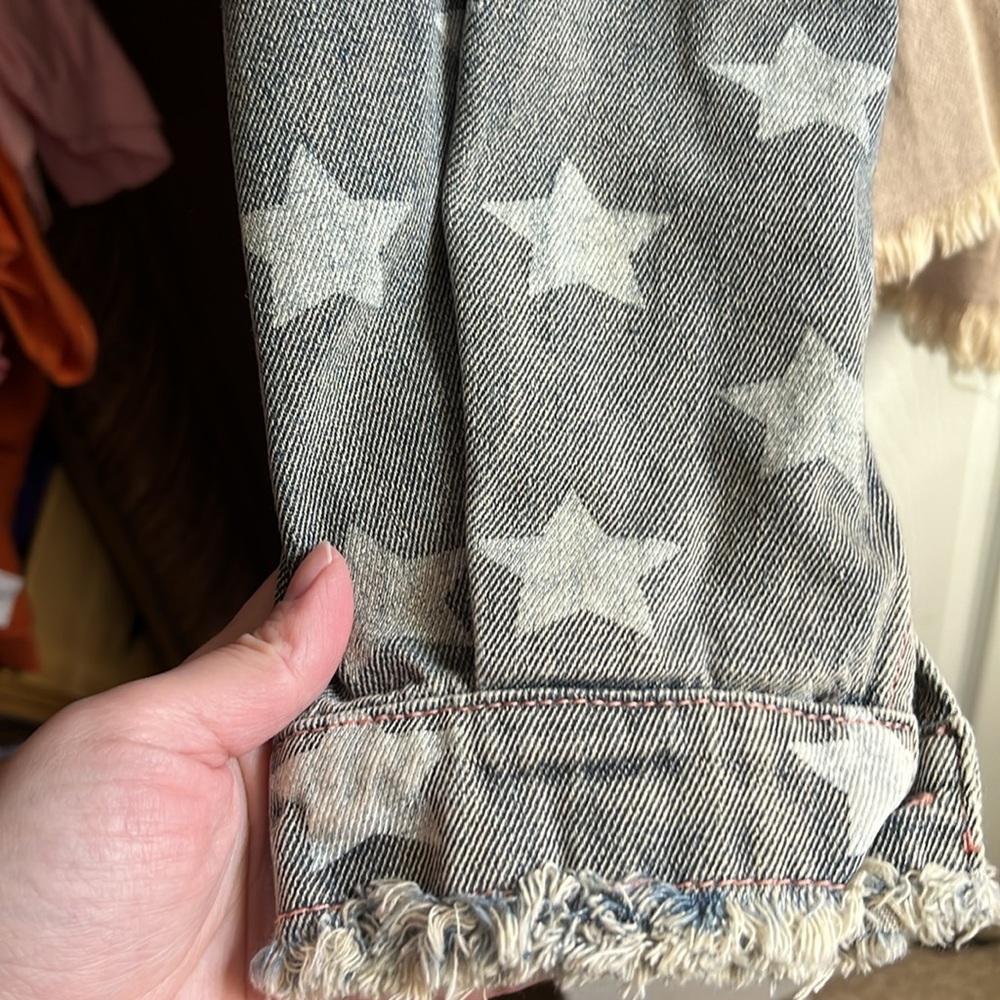 Pol Star Patterned Button-Up Denim Jacket - image 3